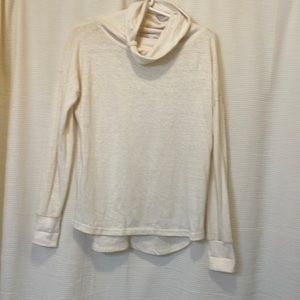 EUC!  PRANA Cowlneck Lightweight Sweater.  Cream. XS.